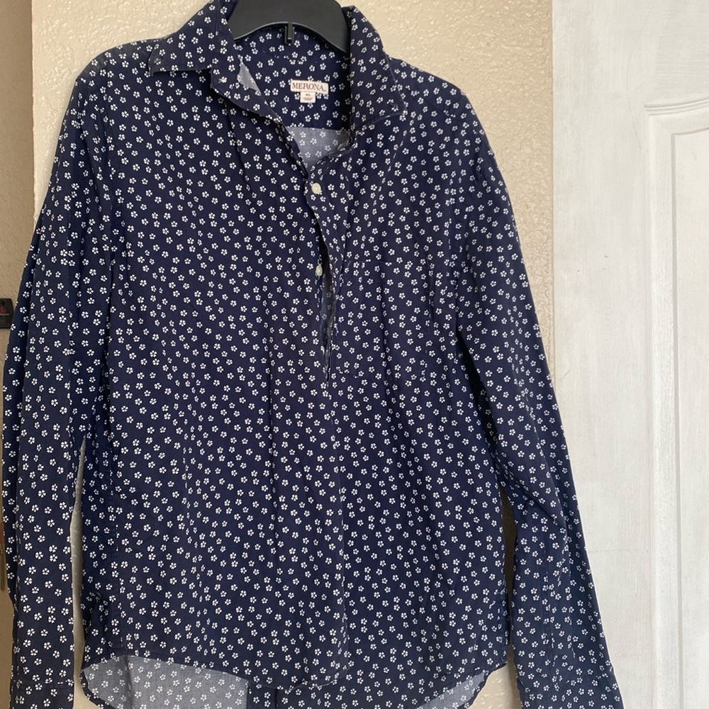 Men’s dress shirt with flower prints